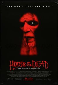8j329 HOUSE OF THE DEAD advance DS 1sh '03 horror image, you won't last the night!