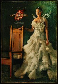 8j336 HUNGER GAMES: CATCHING FIRE teaser DS 1sh '13 Jennifer Lawrence in fancy dress as Katniss!