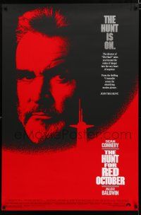 8j338 HUNT FOR RED OCTOBER 1sh '90 Russian military submarine captain Sean Connery, the hunt is on