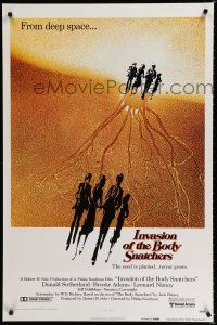 8j360 INVASION OF THE BODY SNATCHERS advance 1sh '78 Kaufman classic remake of deep space invaders!