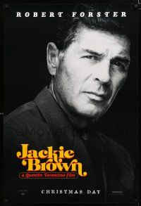 8j372 JACKIE BROWN teaser DS 1sh '97 Quentin Tarantino, close-up of Robert Forster!