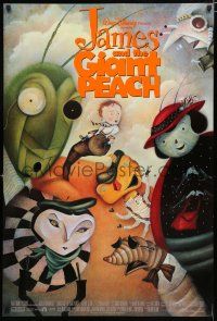 8j375 JAMES & THE GIANT PEACH DS 1sh '96 Disney fantasy cartoon, Lane Smith art of cast!