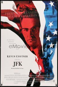 8j380 JFK DS advance 1sh '91 directed by Oliver Stone, Kevin Costner as Jim Garrison!
