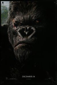 8j392 KING KONG teaser DS 1sh '05 Peter Jackson, huge close-up image of giant ape!