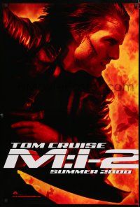 8j522 MISSION IMPOSSIBLE 2 teaser DS 1sh '00 Tom Cruise, sequel directed by John Woo!