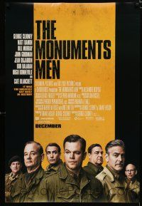 8j526 MONUMENTS MEN December advance DS 1sh '14 George Clooney, Matt Damon, Bill Murray & more!