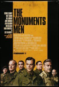 8j527 MONUMENTS MEN Feb 7 advance DS 1sh '14 George Clooney, Matt Damon, Bill Murray & more!