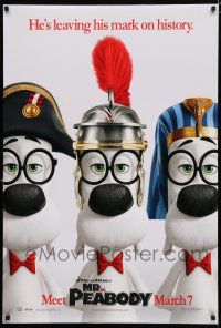 8j537 MR. PEABODY & SHERMAN style A teaser DS 1sh '14 CGI fantasy comedy, he's leaving his mark!