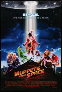 8j544 MUPPETS FROM SPACE DS 1sh '99 cool image of sci-fi Kermit, Miss Piggy, Fozzie Bear & Animal!