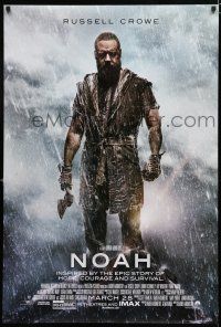 8j555 NOAH advance DS 1sh '14 cool image of Russell Crowe in the title role!