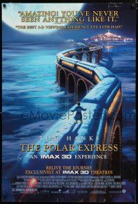 8j592 POLAR EXPRESS DS 1sh R05 Tom Hanks, Robert Zemeckis directed, cool fantasy image!