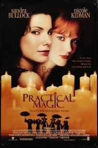 8j597 PRACTICAL MAGIC 1sh '98 great image of sexy witches Sandra Bullock & Nicole Kidman!