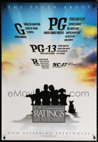8j001 RATINGS ARE YOUR FRIEND 1sh '00 MPAA film rating informational poster!