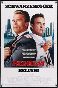 8j613 RED HEAT 1sh '88 Walter Hill, great image of cops Arnold Schwarzenegger & James Belushi!