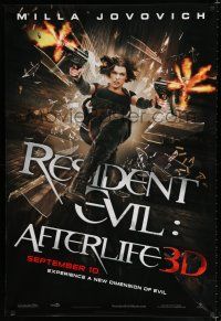 8j617 RESIDENT EVIL: AFTERLIFE teaser DS 1sh '10 sexy Milla Jovovich returns in 3-D!