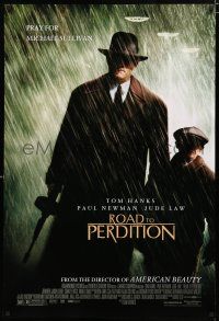 8j626 ROAD TO PERDITION DS 1sh '02 Sam Mendes directed, Tom Hanks, Paul Newman, Jude Law!