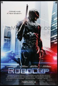 8j627 ROBOCOP advance DS 1sh '14 Joel Kinnaman in the title role, crime has a new enemy!