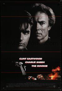 8j637 ROOKIE 1sh '90 Clint Eastwood directs & stars, Charlie Sheen, Raul Julia