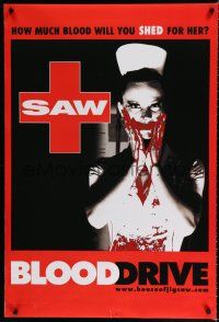 8j648 SAW blood drive 1sh '04 Cary Elwes, Monica Potter, how much blood would you shed for her?!