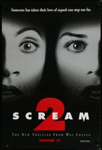 8j651 SCREAM 2 teaser 1sh '97 Wes Craven directed, Neve Campbell, Courteney Cox!