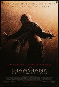 8j657 SHAWSHANK REDEMPTION advance DS 1sh '94 Tim Robbins, Morgan Freeman, written by Stephen King!