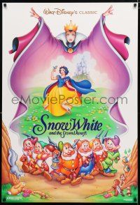 8j688 SNOW WHITE & THE SEVEN DWARFS DS 1sh R93 Walt Disney animated cartoon fantasy classic!