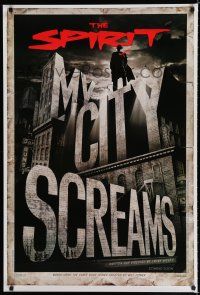 8j703 SPIRIT teaser DS 1sh '08 Frank Miller, Gabriel Macht, my city screams!