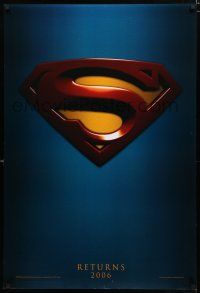 8j734 SUPERMAN RETURNS teaser DS 1sh '06 Bryan Singer, Brandon Routh, Kate Bosworth, Kevin Spacey