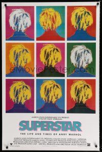 8j736 SUPERSTAR: THE LIFE & TIMES OF ANDY WARHOL 1sh '90 pop art of the back of his head!