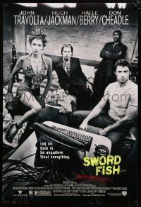8j740 SWORDFISH DS 1sh '01 John Travolta, Hugh Jackman, Don Cheadle, super-sexy Halle Berry!