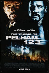 8j741 TAKING OF PELHAM 1 2 3 advance DS 1sh '09 Denzel Washington, John Travolta, remake!