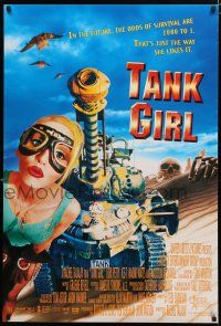 8j745 TANK GIRL DS 1sh '95 Naomi Watts, wacky Lori Petty with cool futuristic tank!