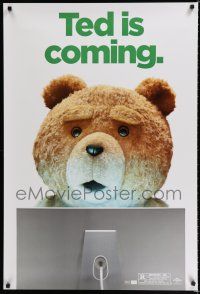 8j746 TED 1sh '12 Mark Wahlberg, Mila Kunis, image of teddy bear using Mac, rare wilding!