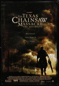 8j750 TEXAS CHAINSAW MASSACRE THE BEGINNING DS 1sh '06 horror prequel, the birth of fear!