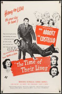 8j756 TIME OF THEIR LIVES military 1sh R60s Abbott & Costello, Marjorie Reynolds, wacky sci-fi!