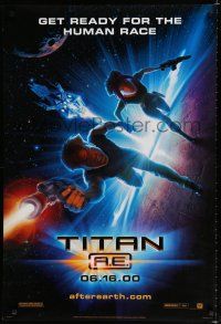 8j758 TITAN A.E. style A teaser DS 1sh '00 Don Bluth sci-fi cartoon, get ready for the human race!