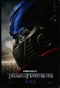 8j770 TRANSFORMERS teaser DS 1sh '07 Shia LaBeouf, Megan Fox, Optimus Prime!