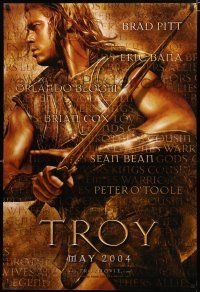 8j780 TROY teaser DS 1sh '04 directed by Wolfgang Petersen, Brad Pitt as Achilles!