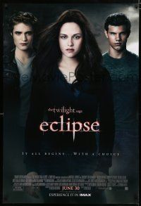 8j785 TWILIGHT SAGA: ECLIPSE advance DS 1sh '10 Kristen Stewart, Robert Pattinson, Taylor Lautner!