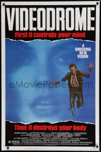 8j806 VIDEODROME 1sh '83 David Cronenberg, James Woods, huge c/u of Debbie Harry, sci-fi!
