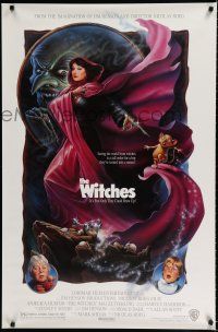 8j835 WITCHES 1sh '89 Nicolas Roeg, Jim Henson, Anjelica Huston, Winters fantasy art!