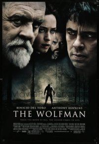8j838 WOLFMAN DS 1sh '10 Benicio Del Toro, Anthony Hopkins, Emily Blunt & Hugo Weaving!