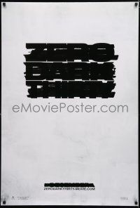 8j849 ZERO DARK THIRTY teaser DS 1sh '12 Jessica Chastain, cool redacted title design!