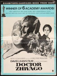 8k429 DOCTOR ZHIVAGO pressbook '67 Omar Sharif, Julie Christie, David Lean English epic!