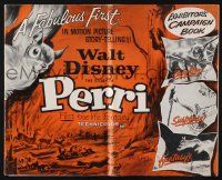 8k665 PERRI pressbook '57 Disney's fabulous first in motion picture story-telling, wacky squirrels!
