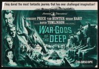 8k824 WAR-GODS OF THE DEEP pressbook '65 Vincent Price, Jacques Tourneur underwater sci-fi!