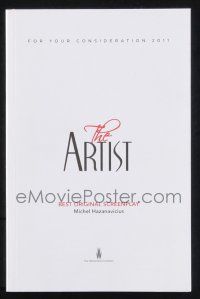 8k038 ARTIST 5.5x8.5 script '11 screenplay by Michel Hazanavicius, sent to Academy member!!