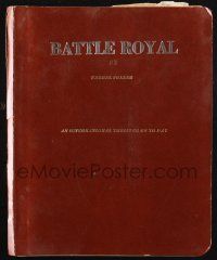 8k046 BATTLE ROYAL script '79 unproduced screenplay by Samuel Fuller intended for Charles Bronson!