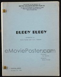 8k062 BUDDY BUDDY shooting script October 19, 1981, screenplay by Billy Wilder & I.A.L. Diamond