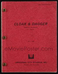 8k071 CLOAK & DAGGER final draft script July 1, 1983, screenplay by Tom Holland, The Window!